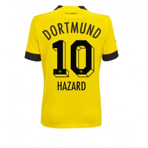 Borussia Dortmund Thorgan Hazard #10 kläder Kvinnor 2022-23 Hemmatröja Kortärmad